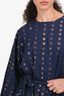 Rhode Navy Cotton Midi Dress Size S