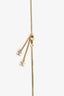 Pre-Loved Chanel™ Gold Tone Crystal Detail CC Logo Necklace