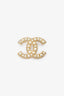 Pre-Loved Chanel™ 2016 Gold-plated Faux Pearl & Strass CC Brooch