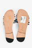Christian Dior Light Blue Leather/Canvas 'Dway' Sandals Size 38