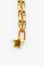 Christian Dior Gold Tone Chain Lucky Star Choker Necklace