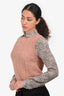 Sandro Pink Wool Cable Knit Sleeveless Sweater Size 1