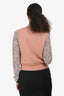 Sandro Pink Wool Cable Knit Sleeveless Sweater Size 1