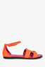 Hermès Orange Suede/Pink Leather Santorini Sandals Size 37