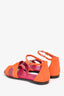 Hermès Orange Suede/Pink Leather Santorini Sandals Size 37