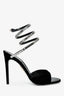 Rene Caovilla Black/Spark Velvet 'Spark' Heels Size 38