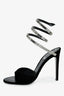 Rene Caovilla Black/Spark Velvet 'Spark' Heels Size 38