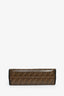 Fendi Black Patent Medium 'Peekaboo' Top Handle With Brown Zucca Canvas Defender