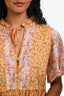 Maje Orange Floral Cotton Baby Doll Dress Size 36