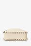 Valentino White Leather Rockstud Bucket Bag