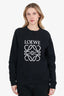 Loewe Black/White Anagram Embroidered Sweatshirt Size L