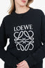 Loewe Black/White Anagram Embroidered Sweatshirt Size L
