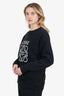 Loewe Black/White Anagram Embroidered Sweatshirt Size L