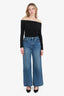 Reformation Blue 'Cary' High Rise Slouchy Wide Leg Jeans Size 27
