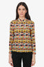 Alice + Olivia  Silk 'Willa Western Postcard-Print Shirt' Size S