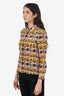 Alice + Olivia  Silk 'Willa Western Postcard-Print Shirt' Size S