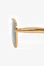 Bottega Veneta Gold Tone Aviator 'Sardine' Sunglasses