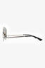 Saint Laurent Silver Tone/Grey Aviator 'Leon' Sunglasses
