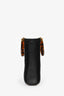 Fendi Black Zucca Embossed Leather/Tortoise Sunshine Mini Top Handle Bag