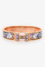 Hermès Gold Toned/Purple Clic H Bracelet PM