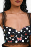 Versace x Dua Lipa Polka-Butterfly Bralette Top Size 40