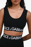 Dolce & Gabbana Black Cotton Bralette + Capri Set Size 36/38