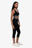 Dolce & Gabbana Black Cotton Bralette + Capri Set Size 36/38