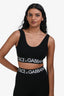 Dolce & Gabbana Black Cotton Bralette + Capri Set Size 36/38