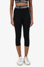 Dolce & Gabbana Black Cotton Bralette + Capri Set Size 36/38