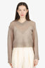 Acne Studios Brown Mohair V-Neck Sweater Size S