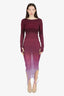 The Attico Ombré Dégradé Ribbed-knit Maxi Dress Size 38