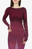 The Attico Ombré Dégradé Ribbed-knit Maxi Dress Size 38