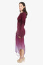The Attico Ombré Dégradé Ribbed-knit Maxi Dress Size 38