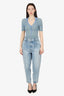 IRO Blue Denim Wide Leg Jeans Size 38