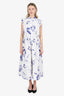 Erdem Floral Cotton Poplin Midi Dress Size 18