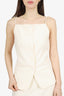 Staud Cream Top + Skirt Set Size 12