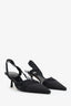 Gucci Black Canvas Slingback Pumps Size 8
