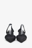Gucci Black Canvas Slingback Pumps Size 8