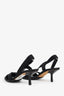 Gucci Black Canvas Slingback Pumps Size 8