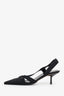 Gucci Black Canvas Slingback Pumps Size 8