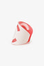 Pre-Loved Chanel™ White/Pink Resin CC Logo Wide Cuff Bangle