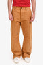 Marni Tan Cotton Straight Leg Trousers Size 52 Mens