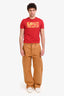 Marni Tan Cotton Straight Leg Trousers Size 52 Mens