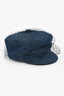 Christian Dior Blue Denim/Net Logo Newsboy Hat Size 58