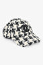 Pre-Loved Chanel™ White/Black Tweed CC Hat Size L