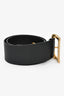 Christian Dior Black Wide Leather 'D' Belt Size 75