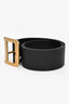 Christian Dior Black Wide Leather 'D' Belt Size 75