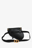 Christian Dior 2019 Black Leather Saddle Belt Bag