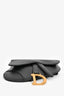 Christian Dior 2019 Black Leather Saddle Belt Bag