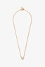 Hermes 18K Rose Gold Dimond 'Clou d'H Pendant' Small Model Necklace